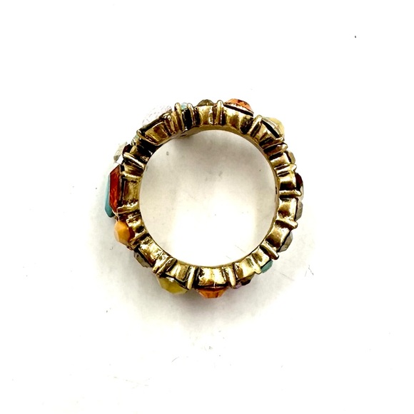 J. Crew Multi Rhinestone Ring Sz 6 Vintage - Picture 10 of 10
